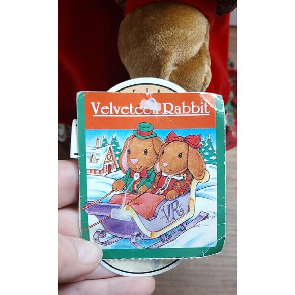 Velveteen Rabbit Plush Christmas Dress 1985 14" Stuffed Animal Toys R Us B8 - Picture 7 of 8